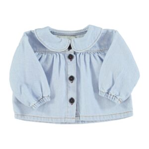 Blouse avec col - Light blue soft denim