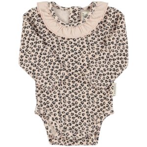 Body ML avec col - Imprimé léopard pale pink