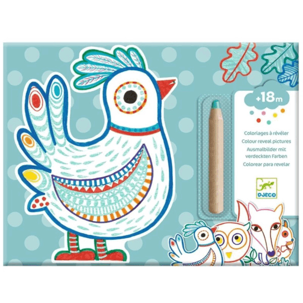 Coloriage magique - Animaux de la forêt à révéler
