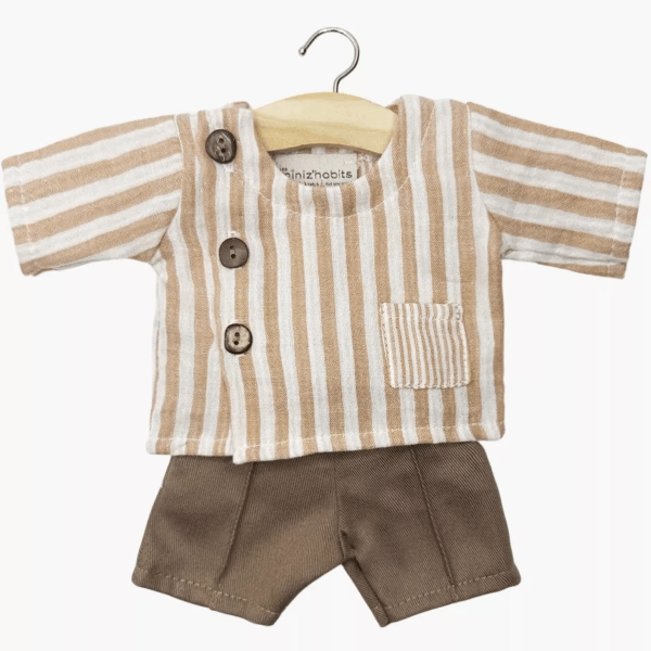 Ensemble garçon "Back To School" Blouse & pantalon taupe