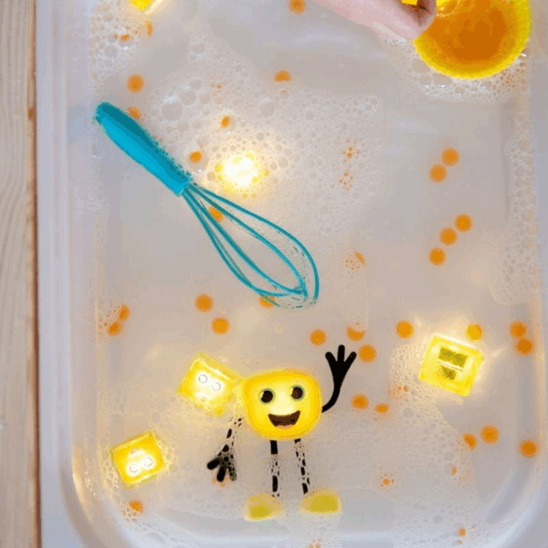 Cubes de bain lumineux Jaune - Alex – Image 2