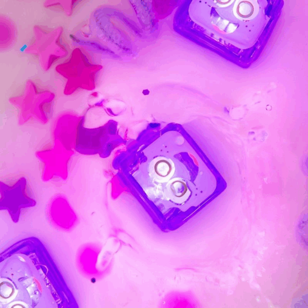 Cubes de bain lumineux violet - Lila – Image 2