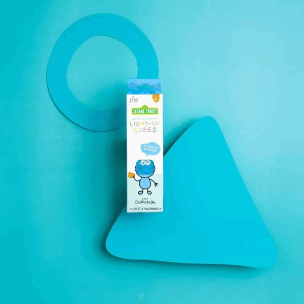 Cubes de bain lumineux - Bleu Cookie monster – Image 3