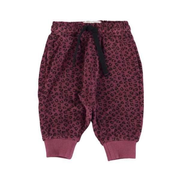 Pantalon de jogging - Imprimé léopard aubergine