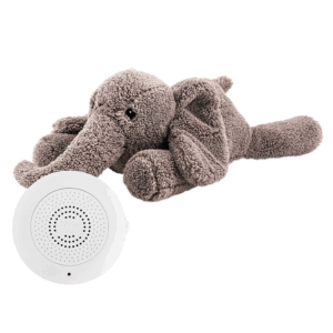 Peluche à bruits blancs rechargeable - Georges l'éléphant gris