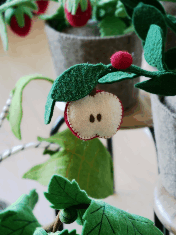 Plante déco en feutrine - Pommier – Image 2