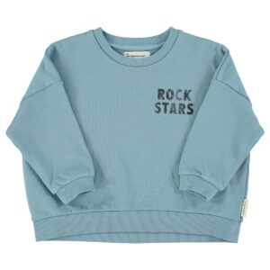 Sweatshirt - Blue "Rock stars" print