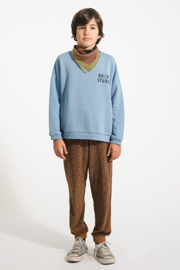 Sweatshirt - Blue "Rock stars" print – Image 5