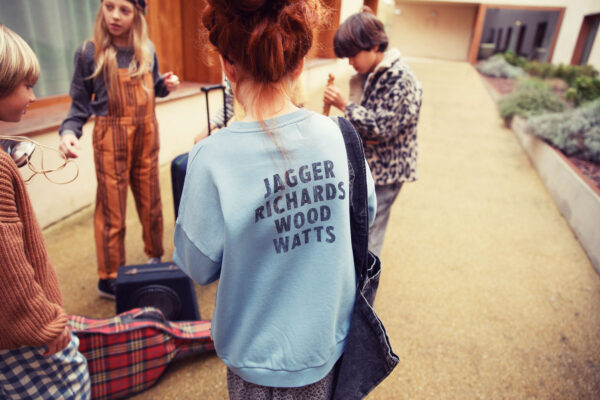 Sweatshirt - Blue "Rock stars" print – Image 3