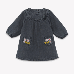 Robe Mada manches longues - Denim gris