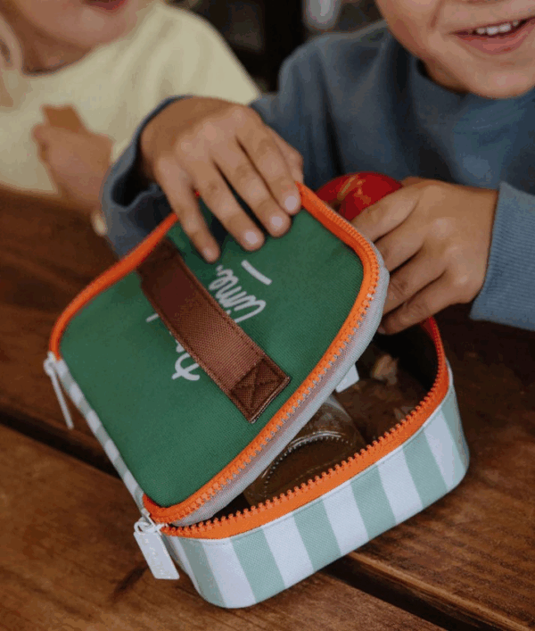 Sac à goûter - Green stripes – Image 2