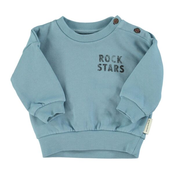 Sweatshirt - Blue "Rock stars" print – Image 2