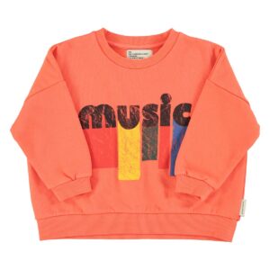 Sweatshirt - Orange "music"print