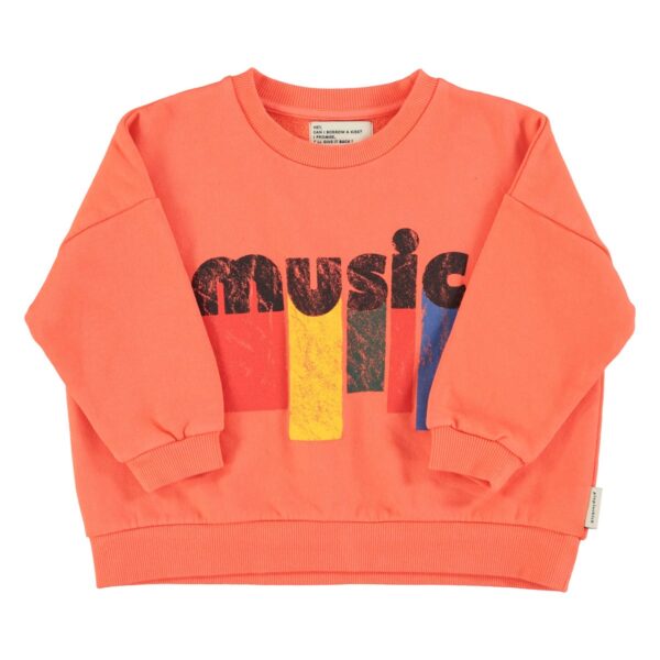 Sweatshirt - Orange "music"print