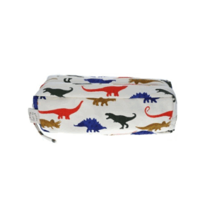 Trousse double zip - Dino navy