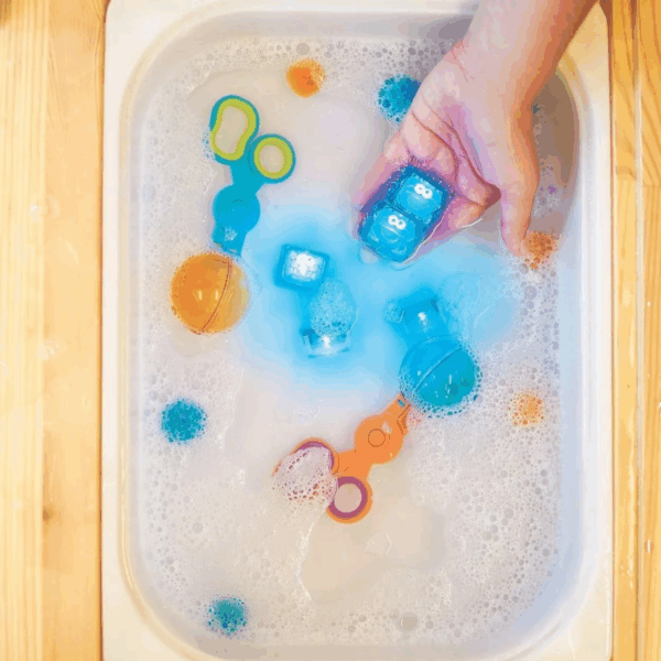Cubes de bain lumineux - Bleu Cookie monster – Image 2