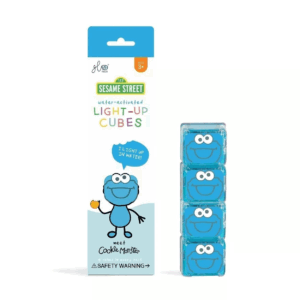 Cubes de bain lumineux - Bleu Cookie monster