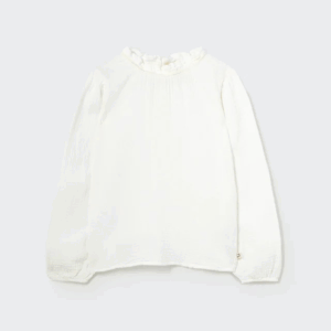 Blouse SARAK - White soft textured cotton