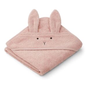 Cape de bain Albert Liewood avec capuche lapin rose