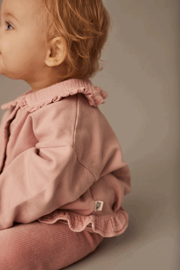Cardigan bébé Maui - Silver pink soft brushed fleece – Image 4