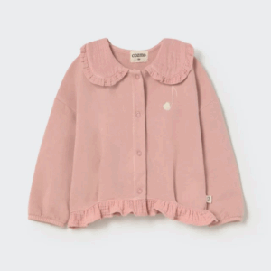 Cardigan bébé Maui - Silver pink soft brushed fleece