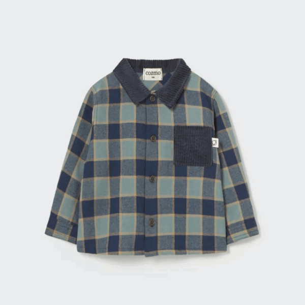 Chemise TOKIO - Artic blue check flannel