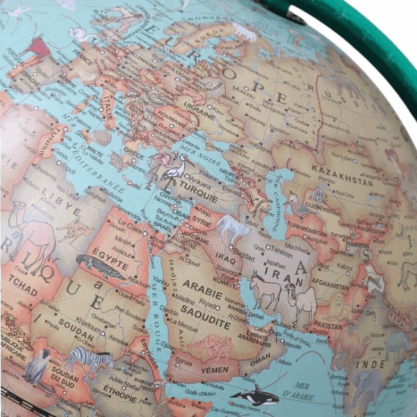 Globe terrestre animaux - Lumineux vert – Image 3