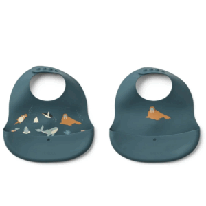 Lot de 2 bavoirs imprimés Ember - Artic sea/Ocean view