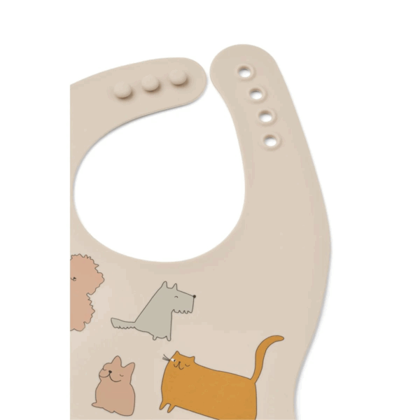 Lot de 2 bavoirs imprimés Ember - Cats & Dogs sandy – Image 2