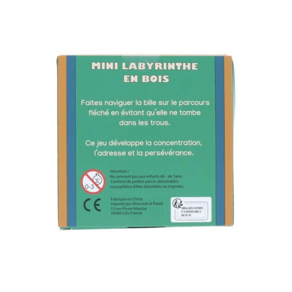 Mini labyrinthe en bois bleu – Image 2