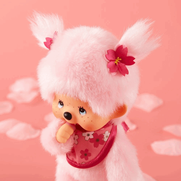 Peluche kiki Monchhichi Pinky 20cm – Image 4