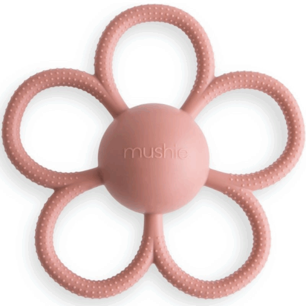 Hochet de dentition - Daisy - Dusty rose