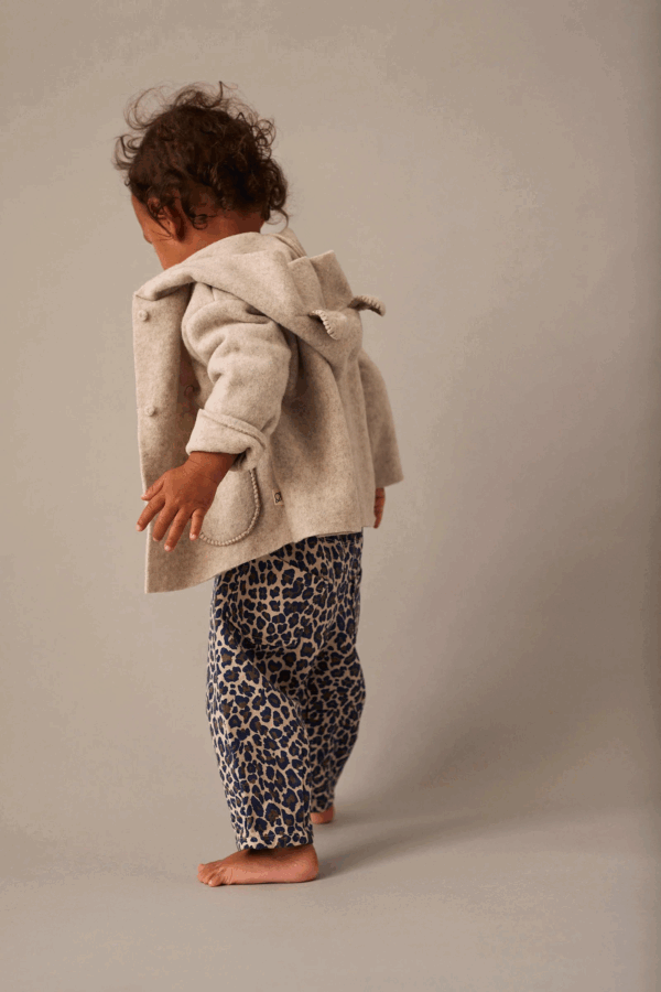 Pantalon Bébé léo ATENAS - Stone animal print twill – Image 2