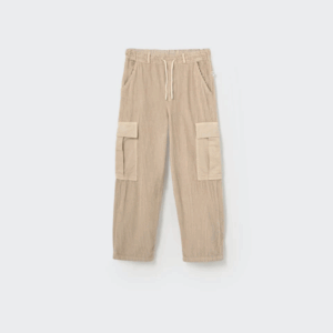 Pantalon cargo en velours SALEMK - Stone wide corduroy