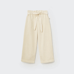 Pantalon en velours LIMAK - Ecru wide corduroy