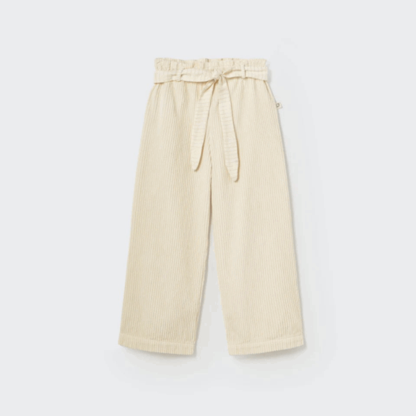 Pantalon en velours LIMAK - Ecru wide corduroy