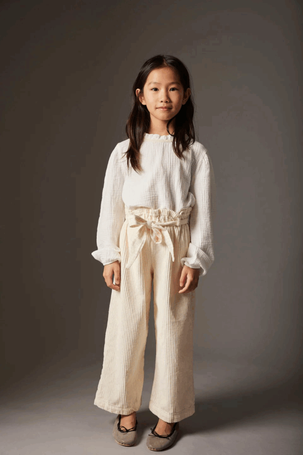 Pantalon en velours LIMAK - Ecru wide corduroy – Image 2
