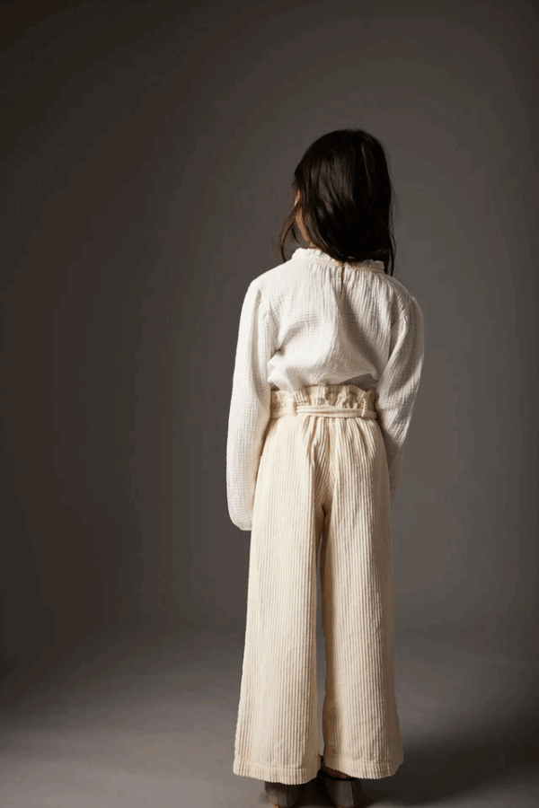 Pantalon en velours LIMAK - Ecru wide corduroy – Image 3