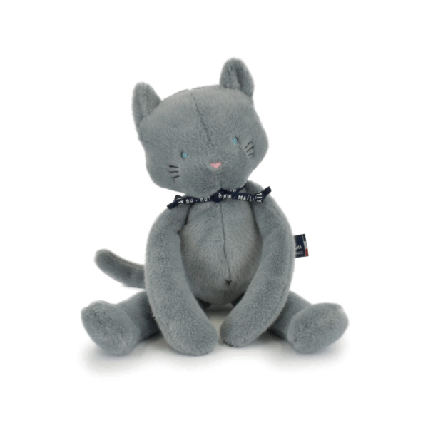 Chat Méloé 37 cm - Bleu gris