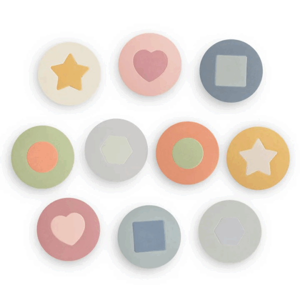 Puzzle de bain mousse Mushie – 10 pièces flottantes et adhésives