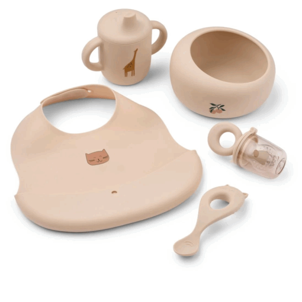 Coffret cadeau set de repas pour bébé Mileah - Apple Blossom