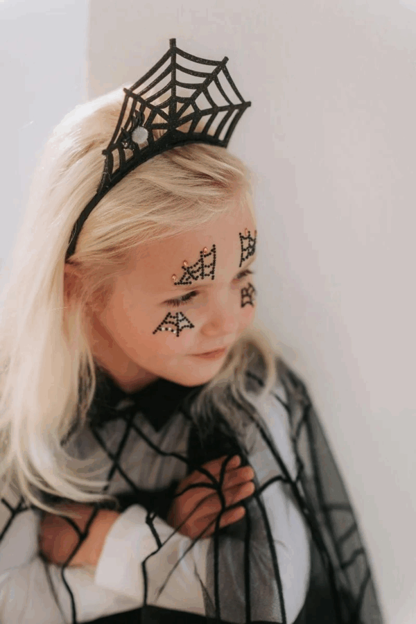 Strass visage Halloween – Noir – Image 2