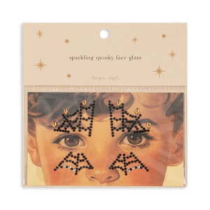 Strass visage Halloween – Noir