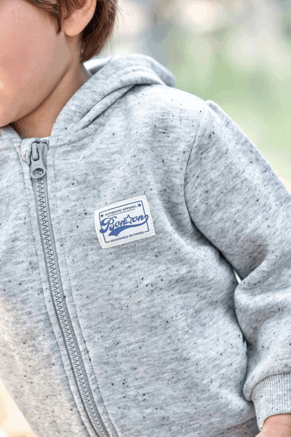 Sweat Lu Vintage - Gris chiné Neps – Image 3