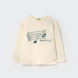 T-shirt Bébé ML JOEL - White soft warm jersey