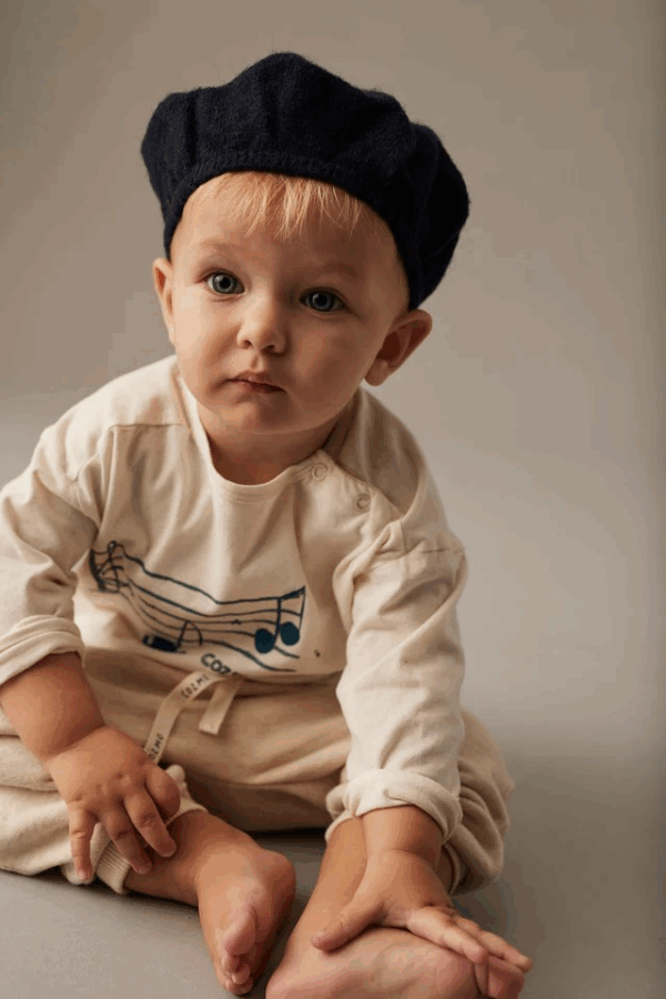 T-shirt Bébé ML JOEL - White soft warm jersey – Image 5
