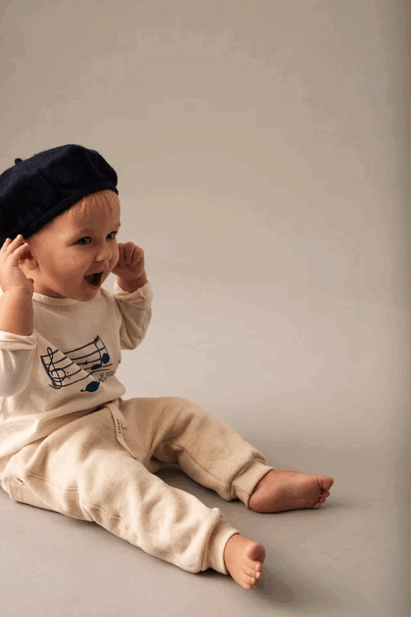 T-shirt Bébé ML JOEL - White soft warm jersey – Image 4