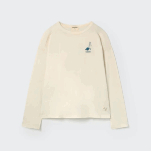 T-shirt ML JOEL - White soft warm jersey