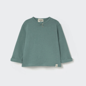 T-shirt manches longues Remo - Artic blue soft brushed knit