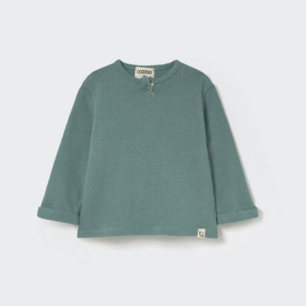 T-shirt manches longues Remo - Artic blue soft brushed knit